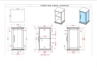 Шкафчик подвесной с одной распашной дверцей, реверсивный TIFFANY 34x32x59 Blu Petrolio 54962 CEZARES