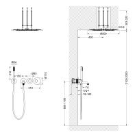 Душевая система встроенная с термостатом Timo Saona SX-2358/03SM черный