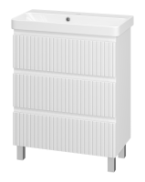 VICTORY - 70 Тумба напольная с 3 ящ. белый + раковина УТ000024307 Brevita