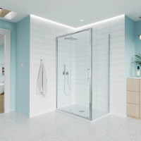 Душевой угол раздвижной E1-SP-CH-16090-01-C9 1600х900x1950 Цвет профиля Хром Стекло  Прозрачное Veconi