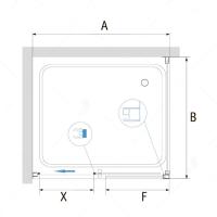 Душевой уголок RGW PA-76-1B (PA-016B + Z-060-2B) прямоугольный  150* 90*195 350876159-14 профиль Чёрный стекло Прозрачное 6 мм RGW