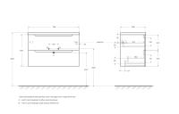 База под керамическую раковину подвесная с двумя выкатными ящиками ETNA39-800/390-2C-SO-BL-P BelBagno