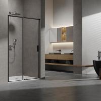 Душевая дверь VDS-6SL130CLB 1300x2000 профиль черный стекло прозрачное Vincea