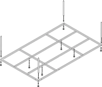 Сборный каркас к ванне Мия 150см (шпильки)