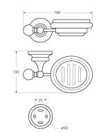 Мыльница подвесная OLIMP-SOD-02-Sw Бронза CEZARES
