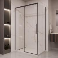 Душевой уголок прямоугольный VSR-1ST9012CLB 1200х900 профиль черный стекло прозрачное VINCEA