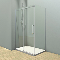 Душевой угол раздвижной прямоугольный RV070CH-14090-01-C4 1400х900х1950 Цвет профиля Хром Стекло Прозрачное Veconi