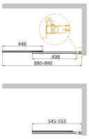 Раздвижная шторка на ванну SLIDER-VF-11-90/150-P-Cr 900х1500 Cezares