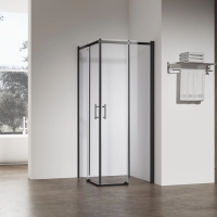 Душевой угол раздвижной 1200x900x1950 RV50B-12090-01-C8 Цвет профиля Чёрный матовый Стекло Прозрачное Veconi