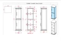 Колонна подвесная с двумя распашными дверцами, реверсивная TIFFANY 34x32x114 Grigio Nuvola 55247 CEZARES