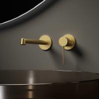 Смеситель для раковины встраиваемый однорычажный цвет брашированное золото VBFW-2RM1BG VINCEA