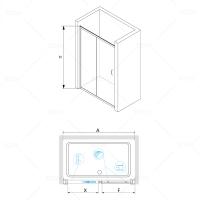Душевая дверь RGW PA-016 150*195 350801615-11 профиль Хром стекло Прозрачное 6 мм RGW