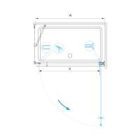 Душевой уголок RGW HO-045-7 прямоугольный   90* 80*195 3506045198-011 профиль Хром стекло Прозрачное 8 мм RGW